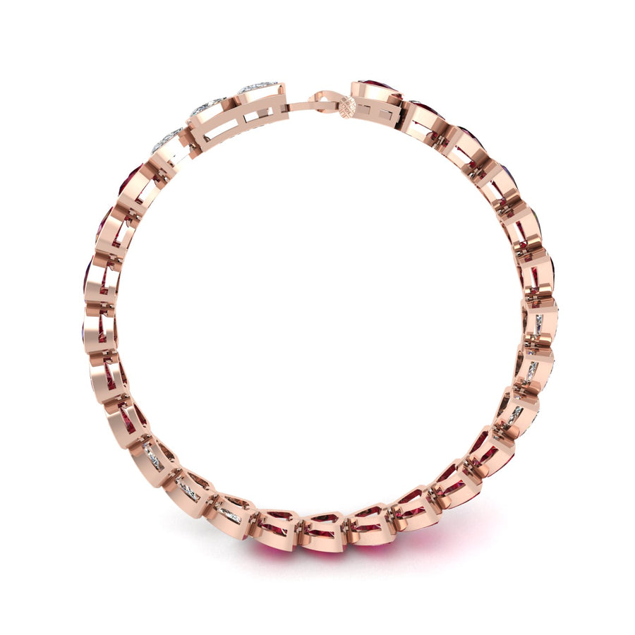 Stellar Tennis Bracelet - Ruby Trillion