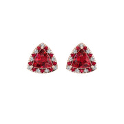 Cosmic Stud Earrings - Halo - Ruby Trillion