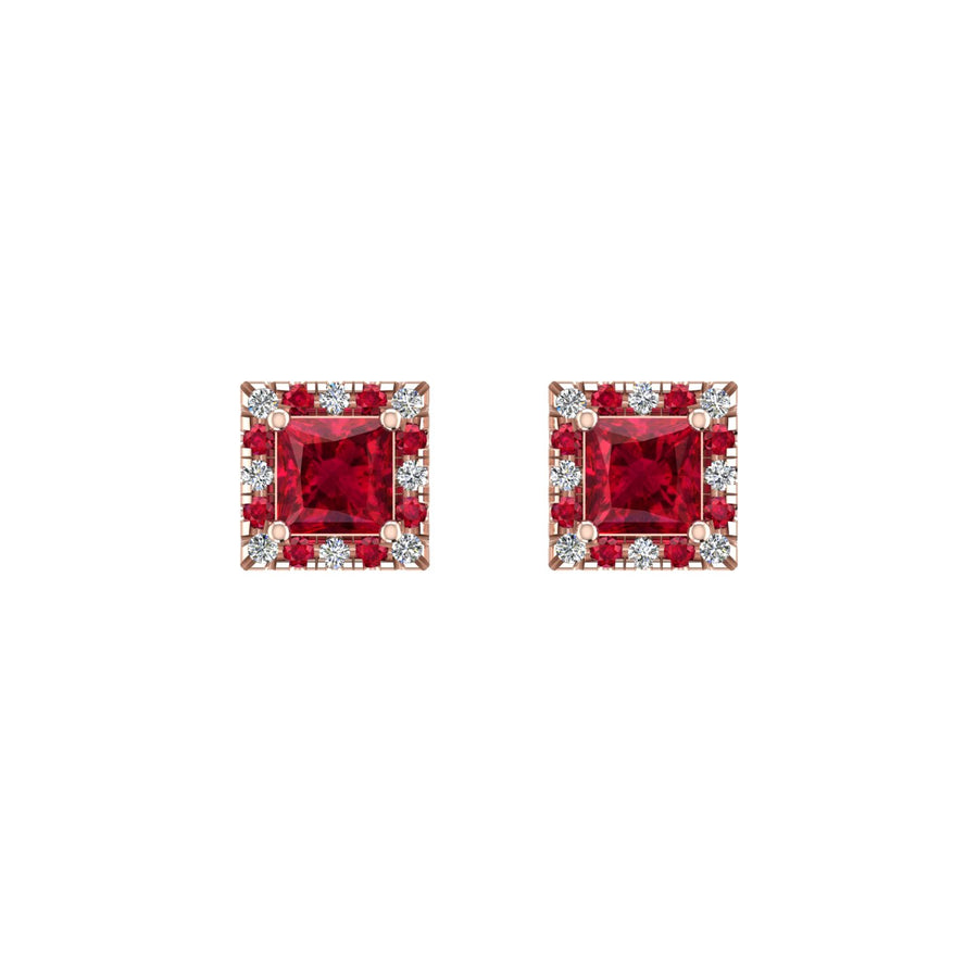 Cosmic Stud Earrings - Halo - Ruby Princess