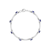 Stardust Designer Bracelet - Blue Sapphire Princess