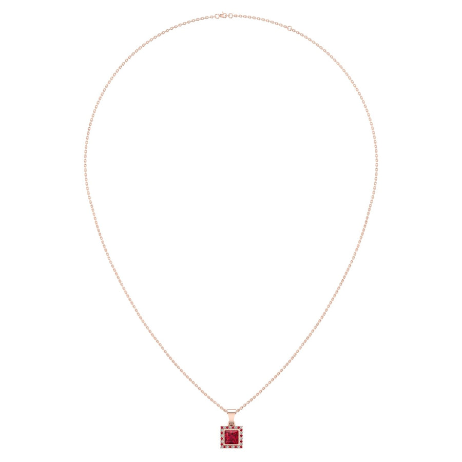 Divine Halo Pendant - Ruby Princess