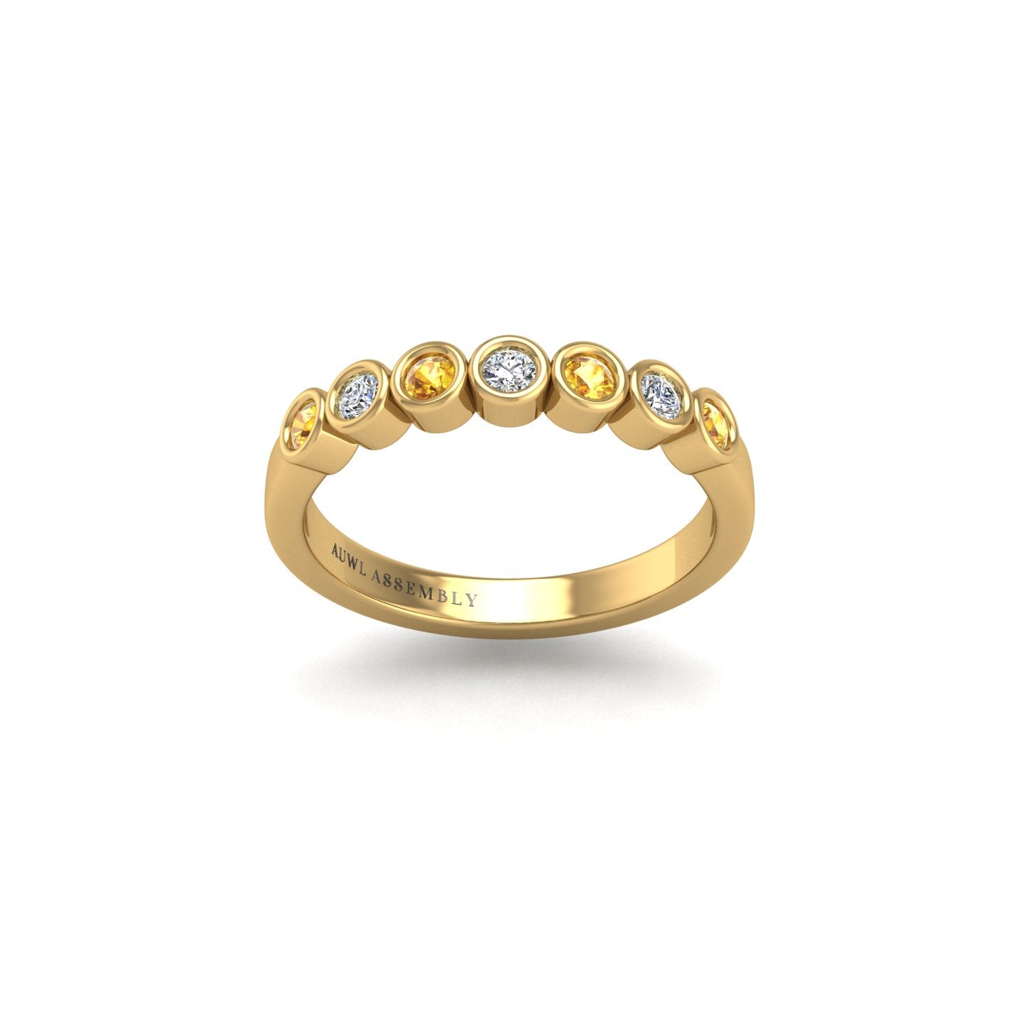 The Big Dipper Seven-Stone Band - Yellow Sapphire Round
