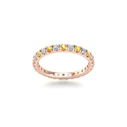 Circle of Love Eternity Band - Yellow Sapphire Round