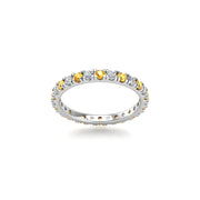 Circle of Love Eternity Band - Yellow Sapphire Round
