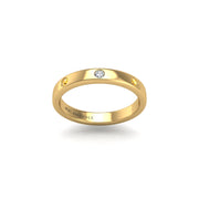 Past, Present, and Forever Three-Stone Band - Yellow Sapphire Round