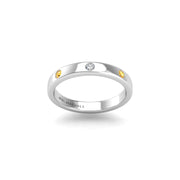 Past, Present, and Forever Three-Stone Band - Yellow Sapphire Round