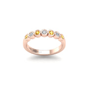 The Big Dipper Seven-Stone Band - Yellow Sapphire Round