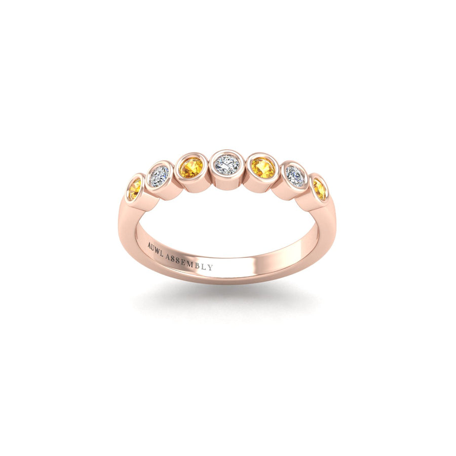 The Big Dipper Seven-Stone Band - Yellow Sapphire Round