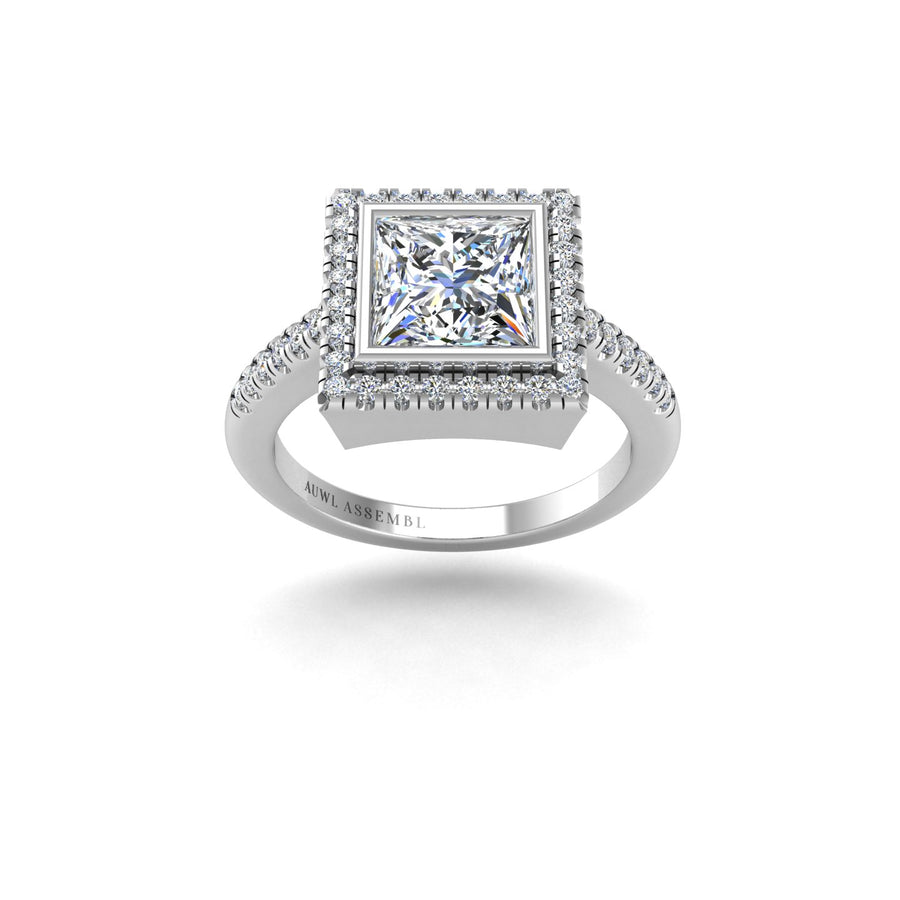 Starry Halo Ring - Diamond Princess