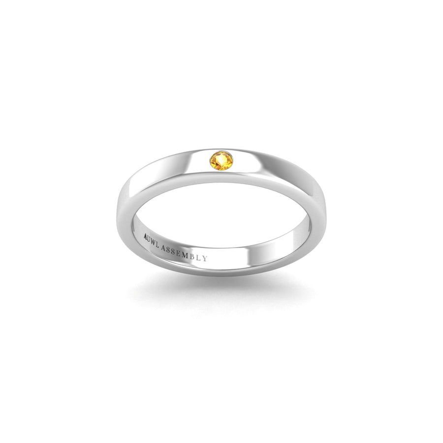 Forever One Single-Stone Band - Yellow Sapphire Round