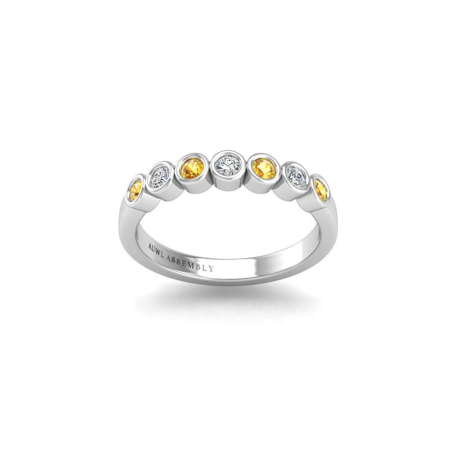 The Big Dipper Seven-Stone Band - Yellow Sapphire Round