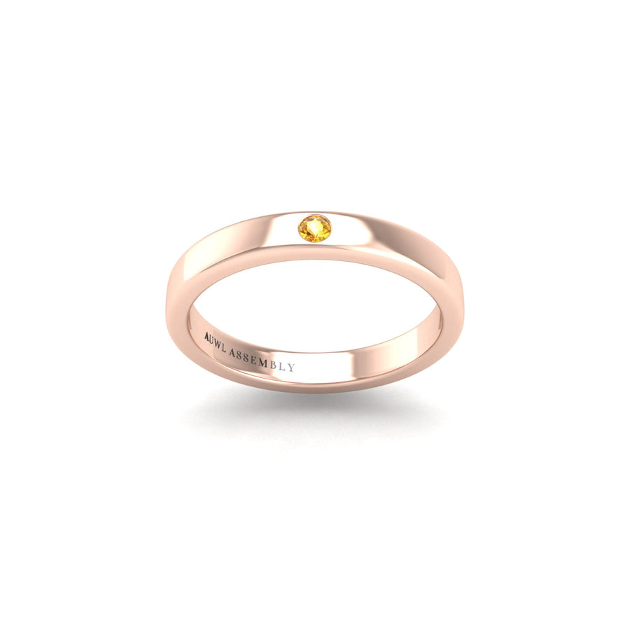 Forever One Single-Stone Band - Yellow Sapphire Round