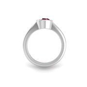 Celestial Solitaire Ring - Ruby Pear