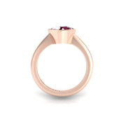 Celestial Solitaire Ring - Ruby Trillion