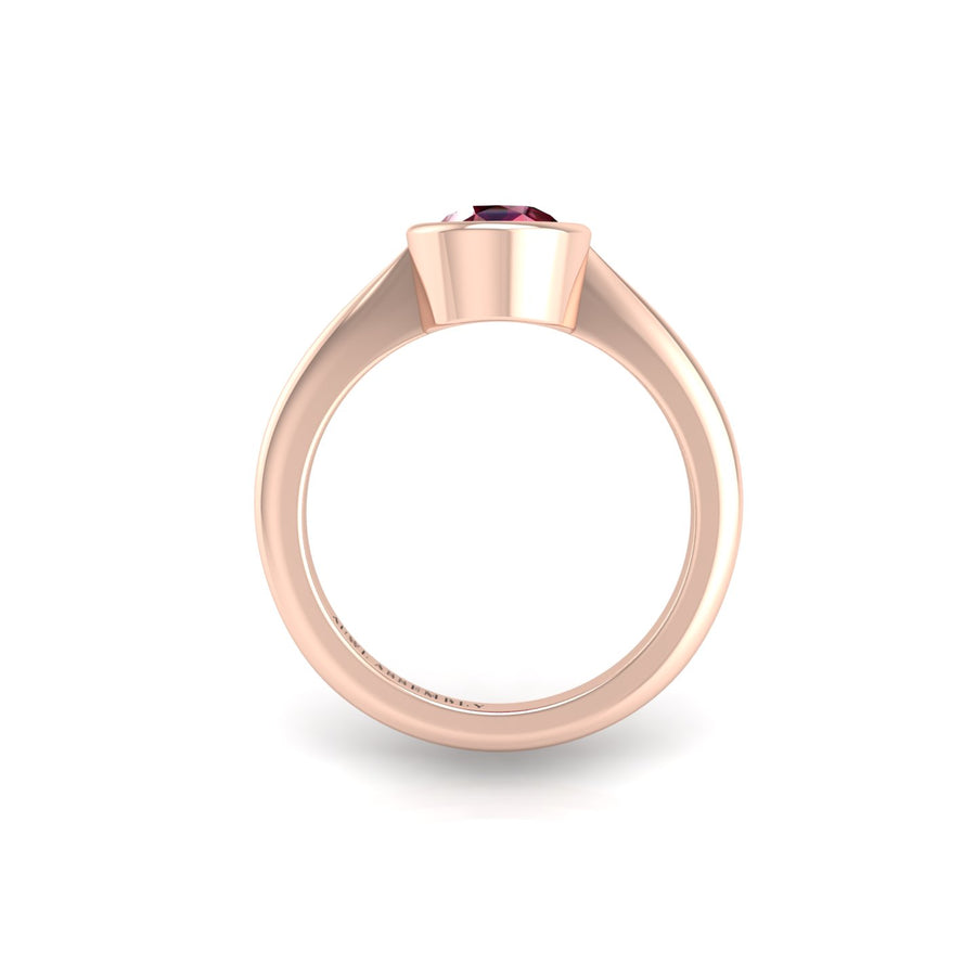 Celestial Solitaire Ring - Ruby Pear