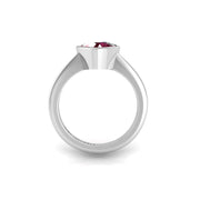 Celestial Solitaire Ring - Ruby Trillion