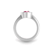 Celestial Solitaire Ring - Ruby Round