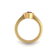 Celestial Solitaire Ring - Ruby Pear