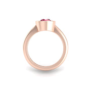 Celestial Solitaire Ring - Ruby Round