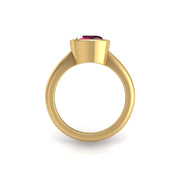 Celestial Solitaire Ring - Ruby Cushion