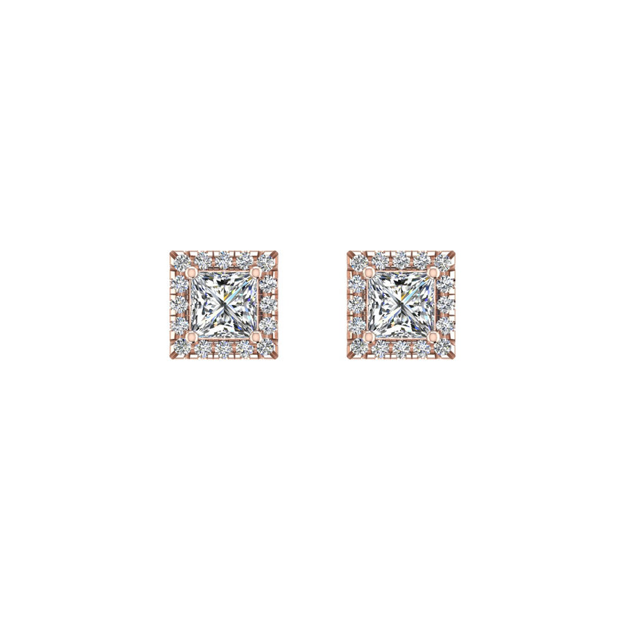 Cosmic Stud Earrings - Halo - Diamond Princess