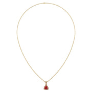 Heavenly Halo Pendant - Ruby Trillion