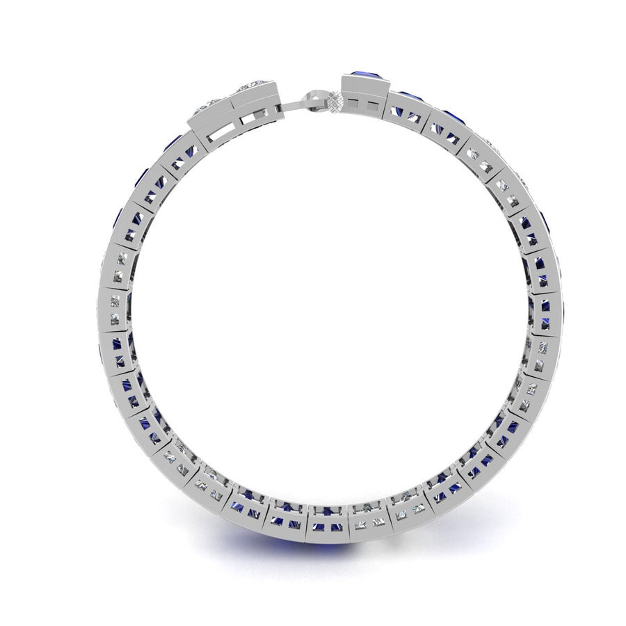 Stellar Tennis Bracelet - Blue Sapphire Princess
