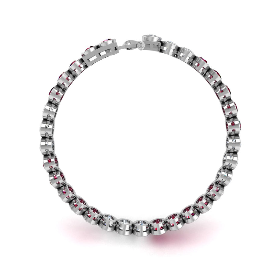 Stellar Tennis Bracelet - Ruby Oval