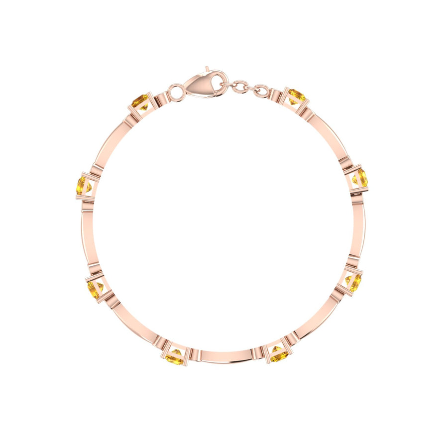 Stardust Designer Bracelet - Yellow Sapphire Princess