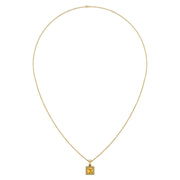 Divine Halo Pendant - Yellow Sapphire Princess