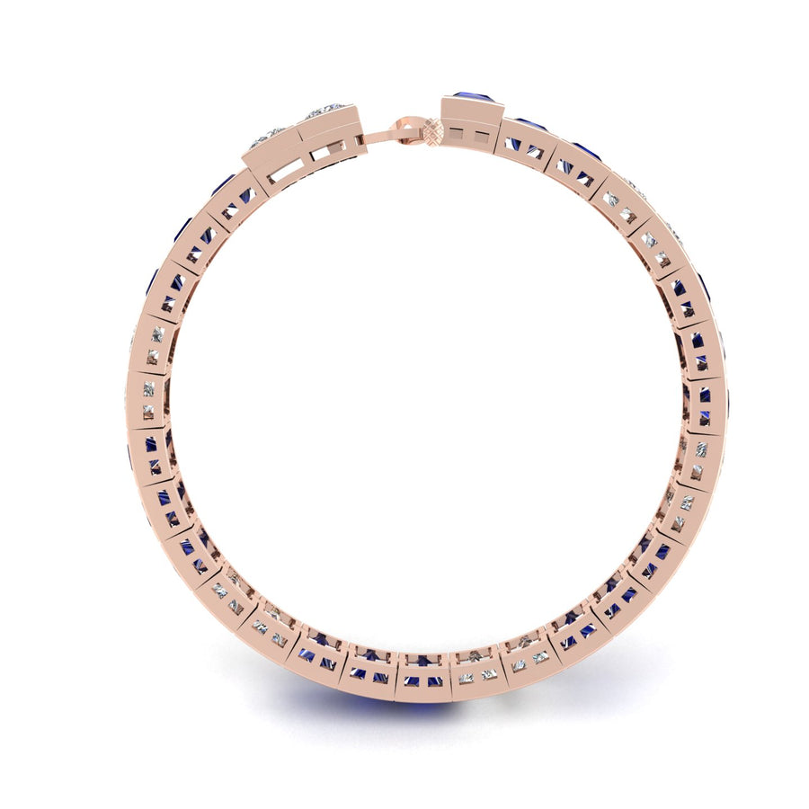 Stellar Tennis Bracelet - Blue Sapphire Princess