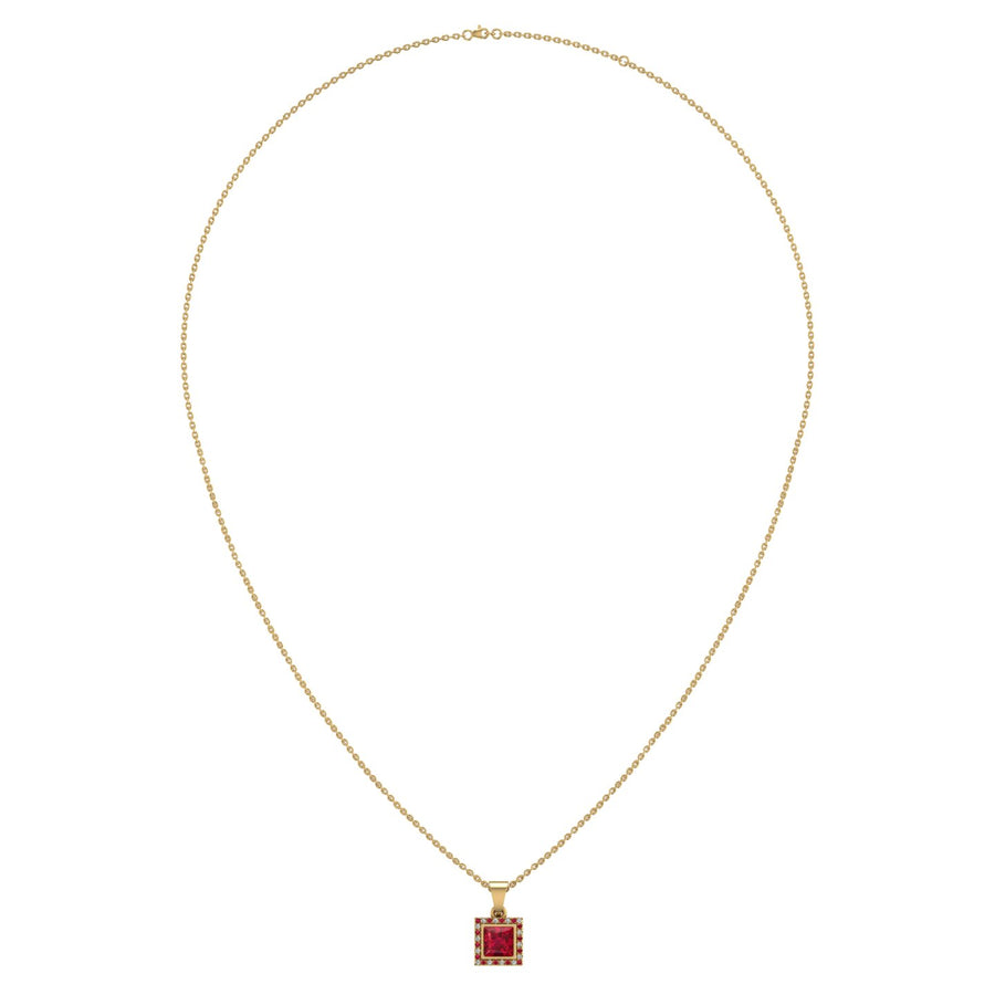 Divine Halo Pendant - Ruby Princess