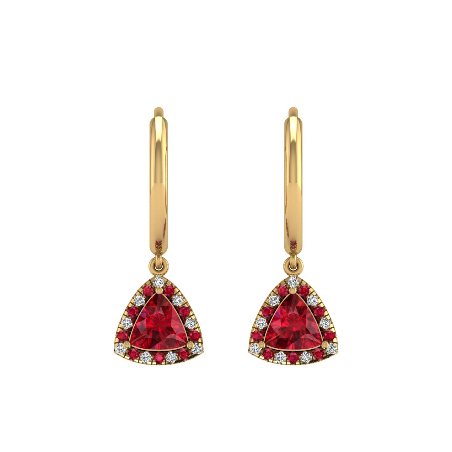 Mystic Hoop Earrings - Halo - Ruby Trillion