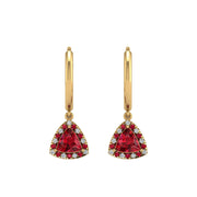 Mystic Hoop Earrings - Halo - Ruby Trillion