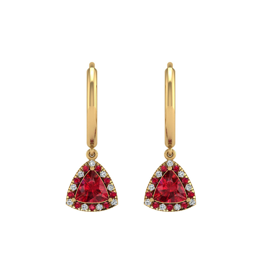 Mystic Hoop Earrings - Halo - Ruby Trillion