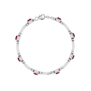 Stardust Designer Bracelet - Ruby Cushion