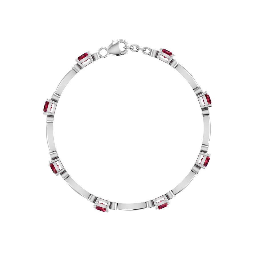 Stardust Designer Bracelet - Ruby Cushion