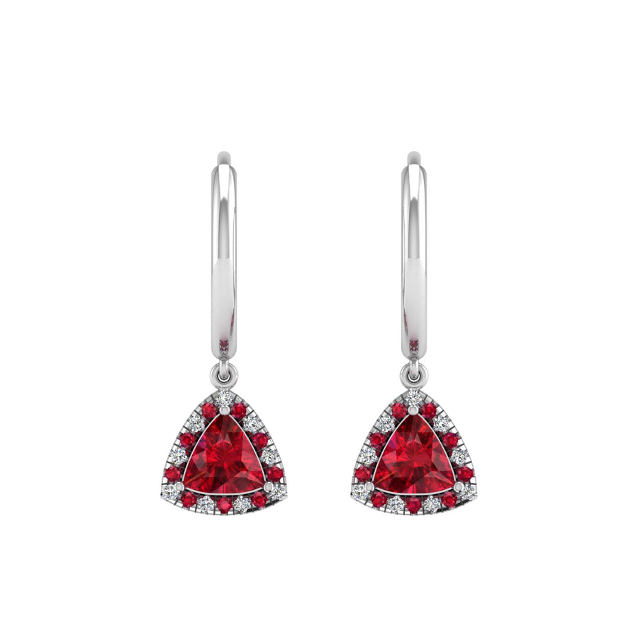 Mystic Hoop Earrings - Halo - Ruby Trillion