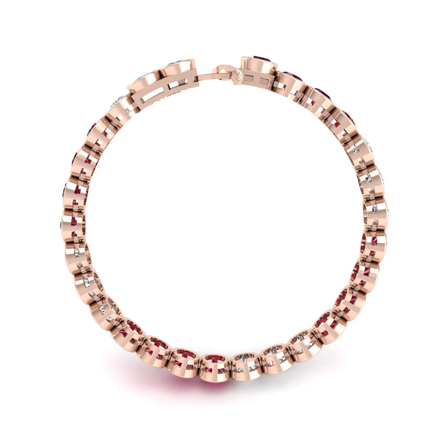 Stellar Tennis Bracelet - Ruby Round