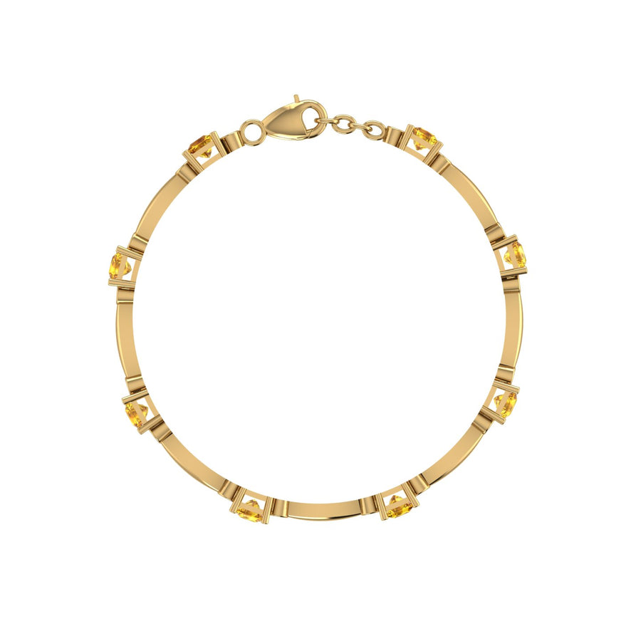 Stardust Designer Bracelet - Yellow Sapphire Princess
