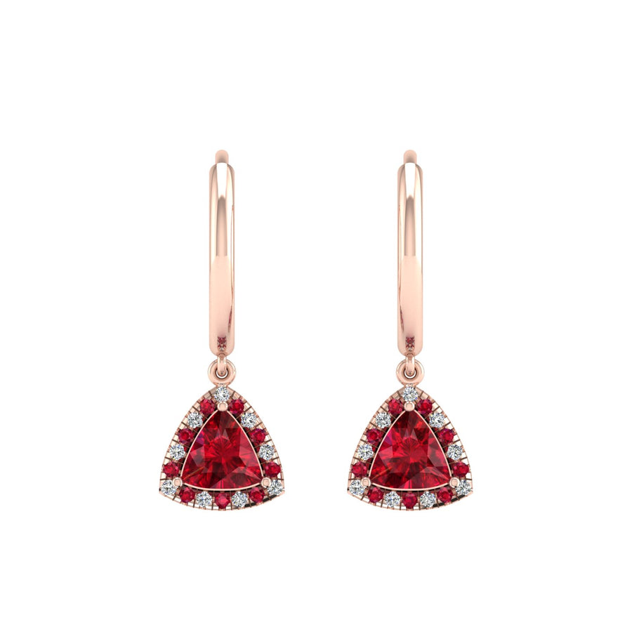 Mystic Hoop Earrings - Halo - Ruby Trillion