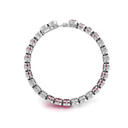 Stellar Tennis Bracelet - Ruby Cushion