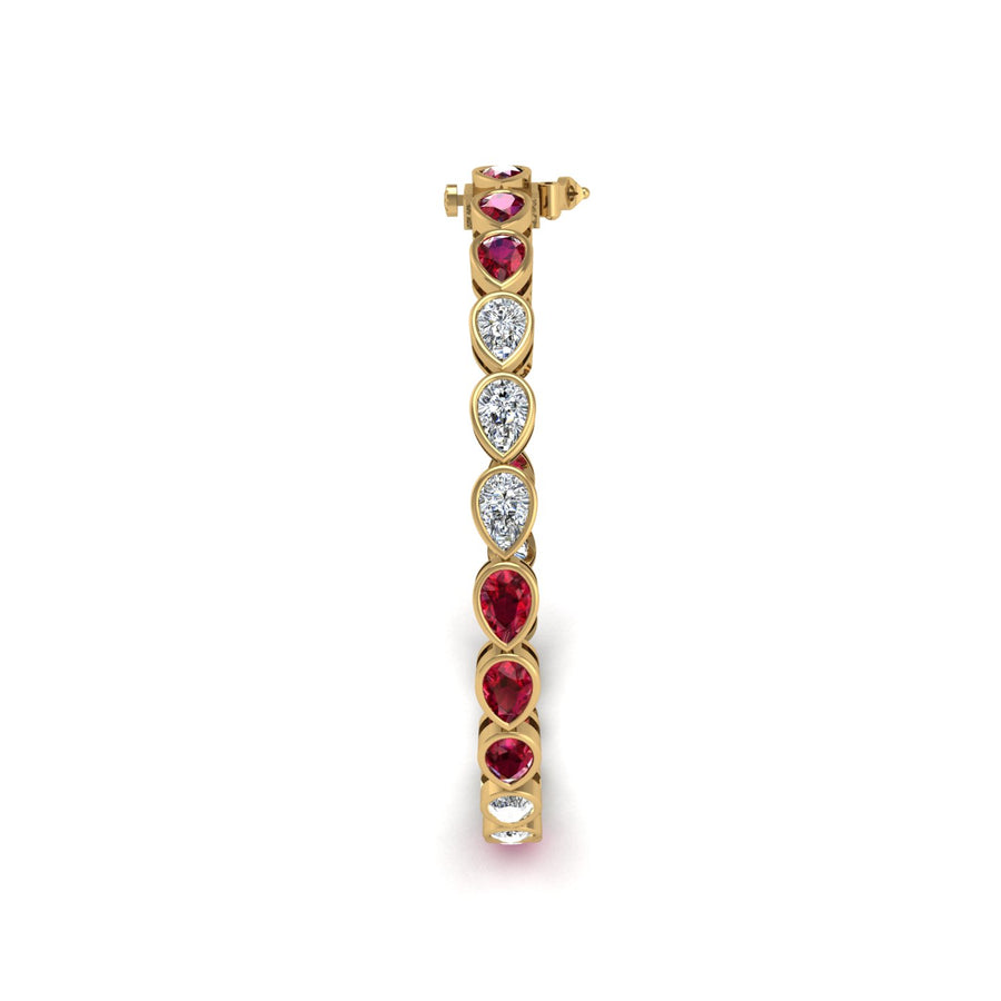 Stellar Tennis Bracelet - Ruby Pear