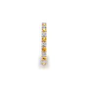 Circle of Love Eternity Band - Yellow Sapphire Round