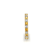 Circle of Love Eternity Band - Yellow Sapphire Round