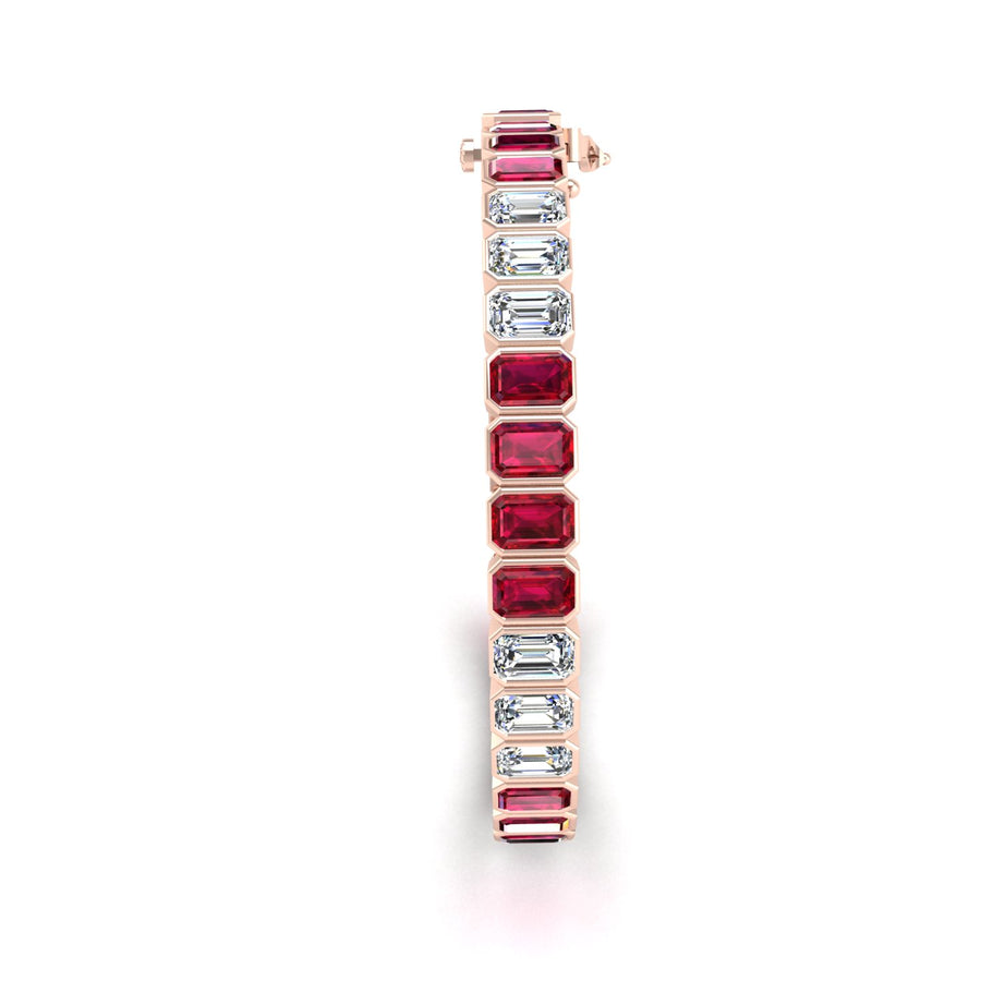 Stellar Tennis Bracelet - Ruby Emerald