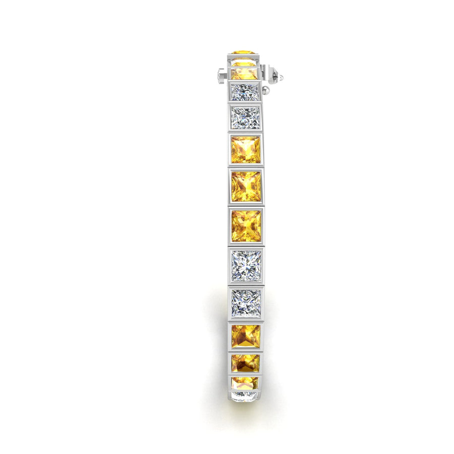 Stellar Tennis Bracelet - Yellow Sapphire Princess