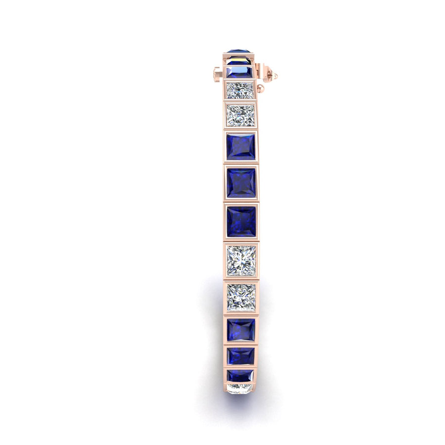 Stellar Tennis Bracelet - Blue Sapphire Princess