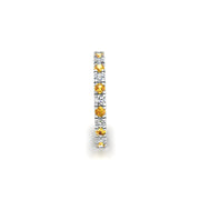 Circle of Love Eternity Band - Yellow Sapphire Round