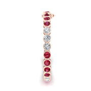 Stellar Tennis Bracelet - Ruby Round